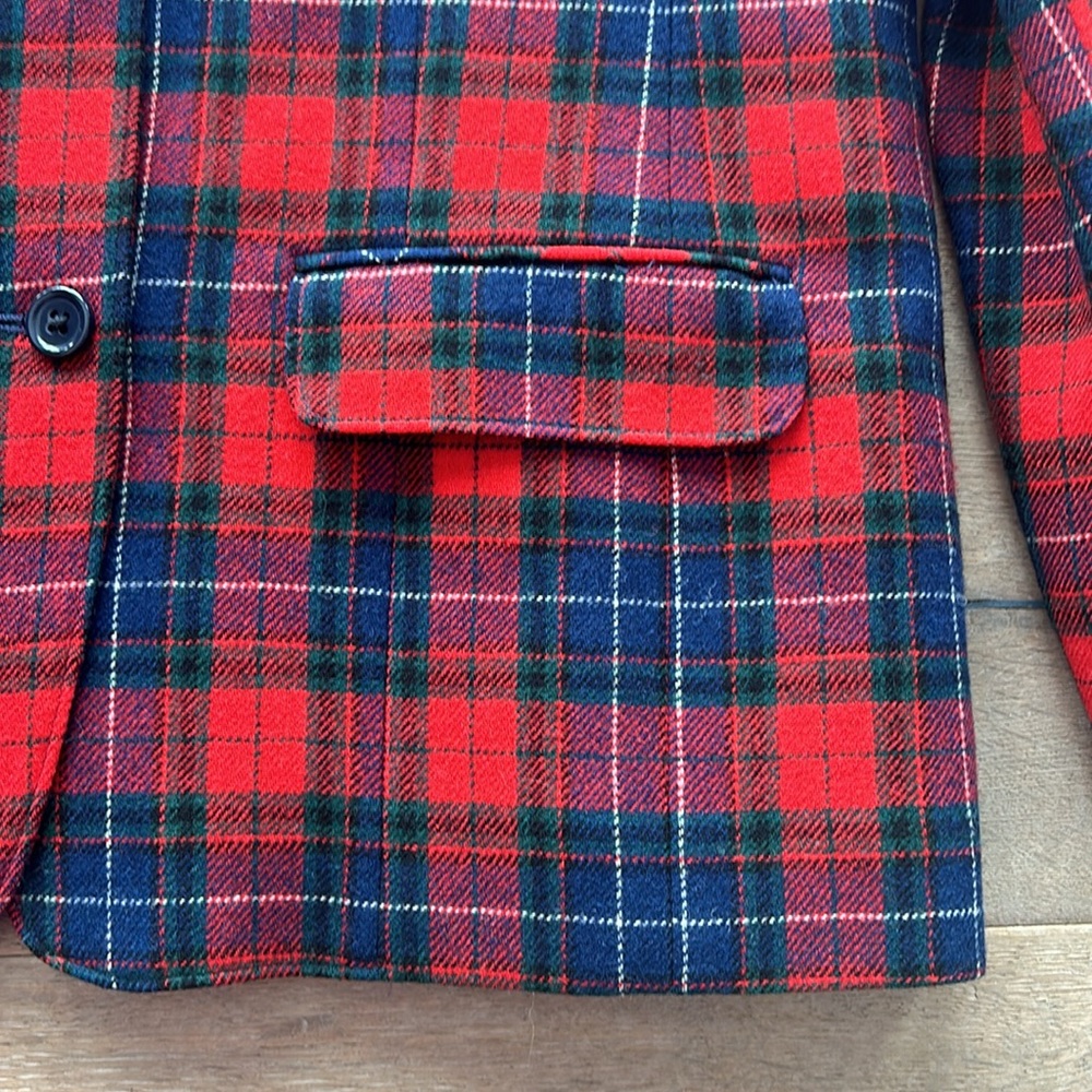 Vintage Three Button Pendleton Plaid Blazer - image 5
